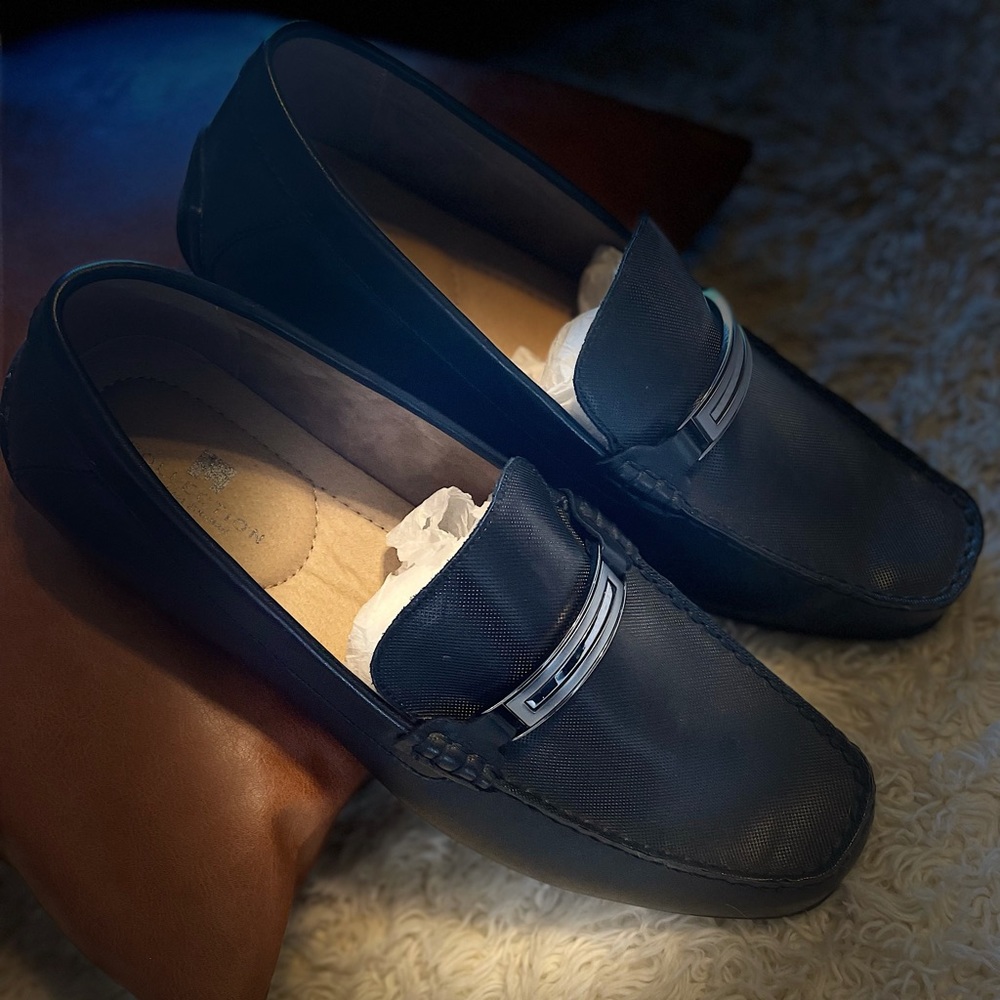 Mens black leather Loafers Size 12 Michael Strahan
Collection